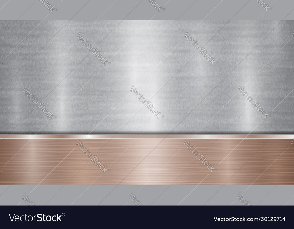 Metal background with polished plate Vector Image Metal background with polished plate