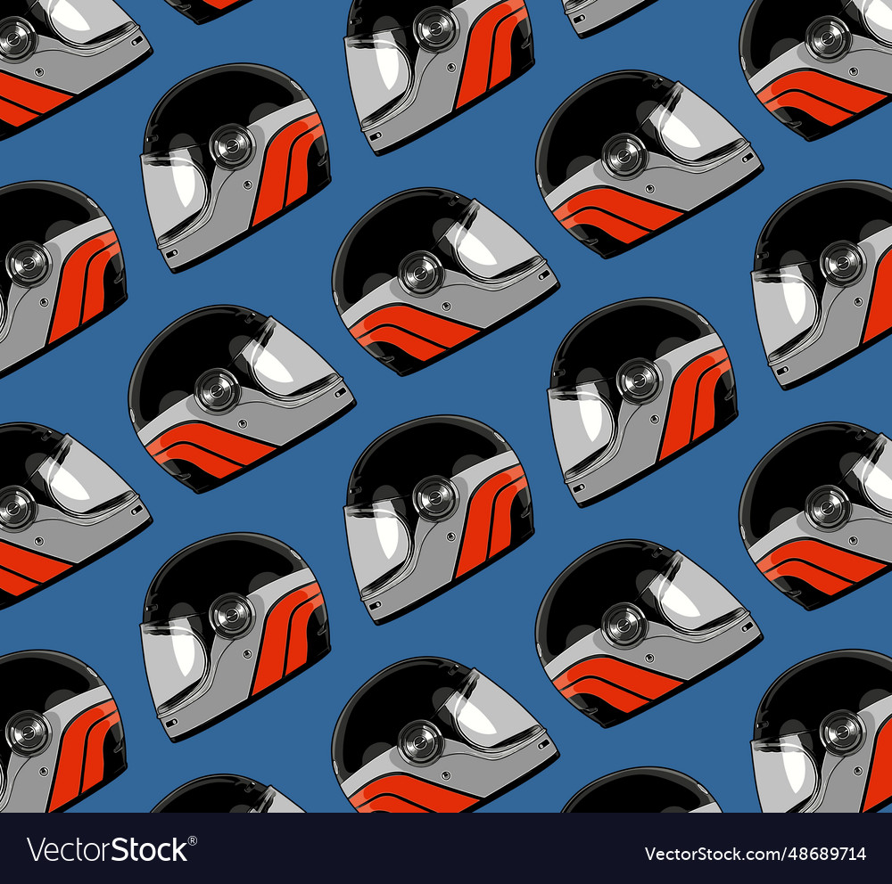 Retro helmet pattern template