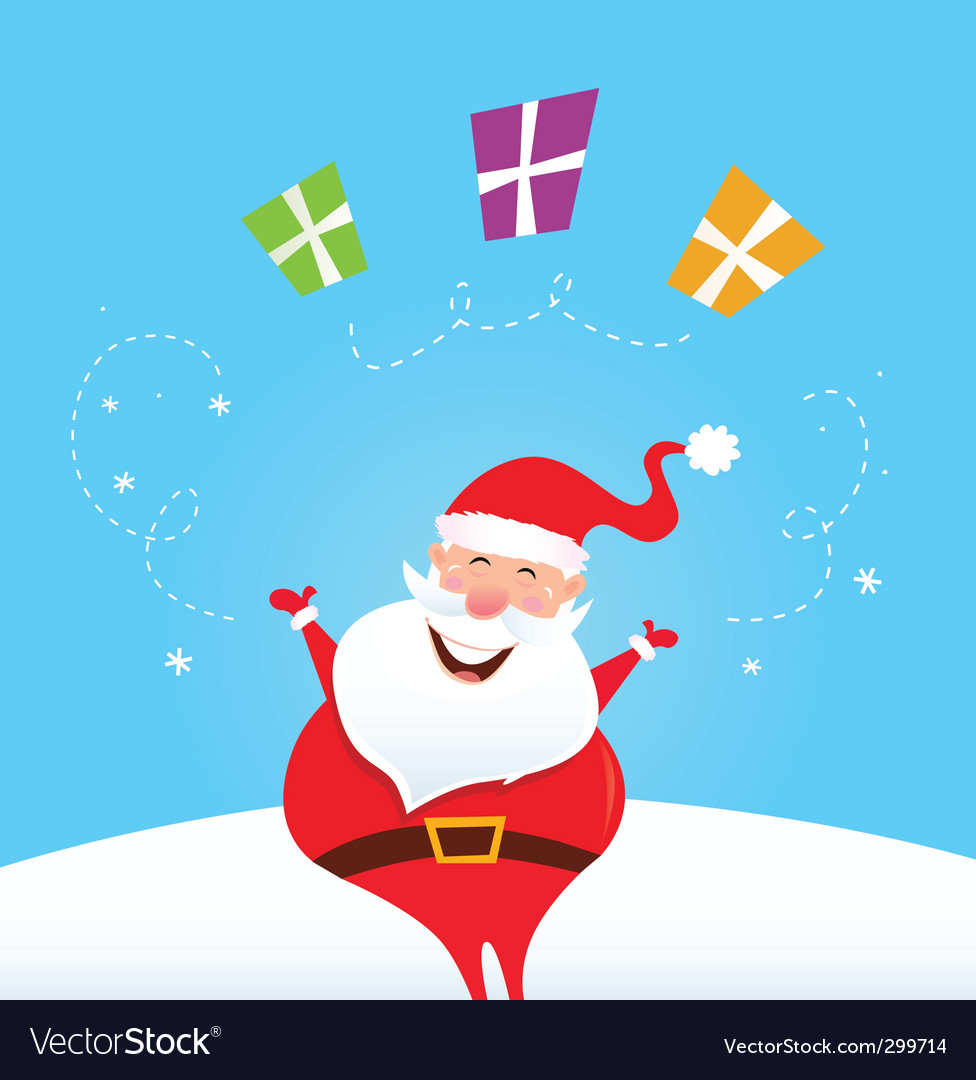 Santa claus with xmas presents