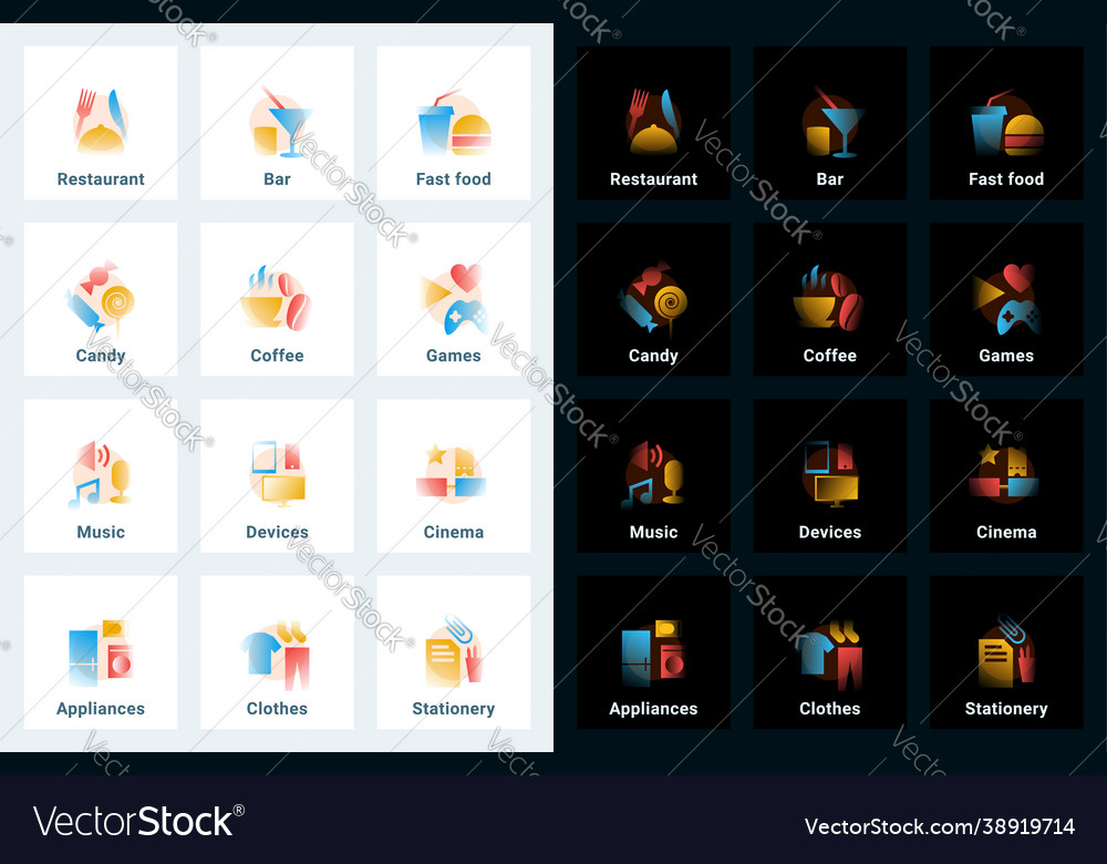 Set icons in gradient style editable