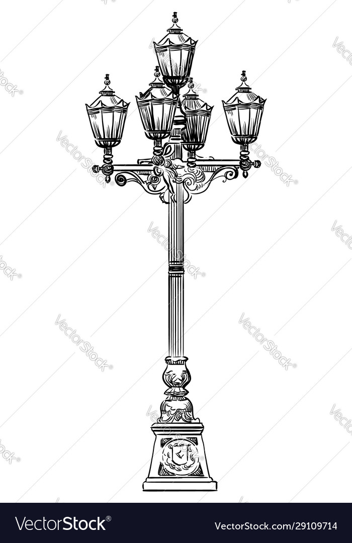 Street lantern 13 Royalty Free Vector Image - VectorStock