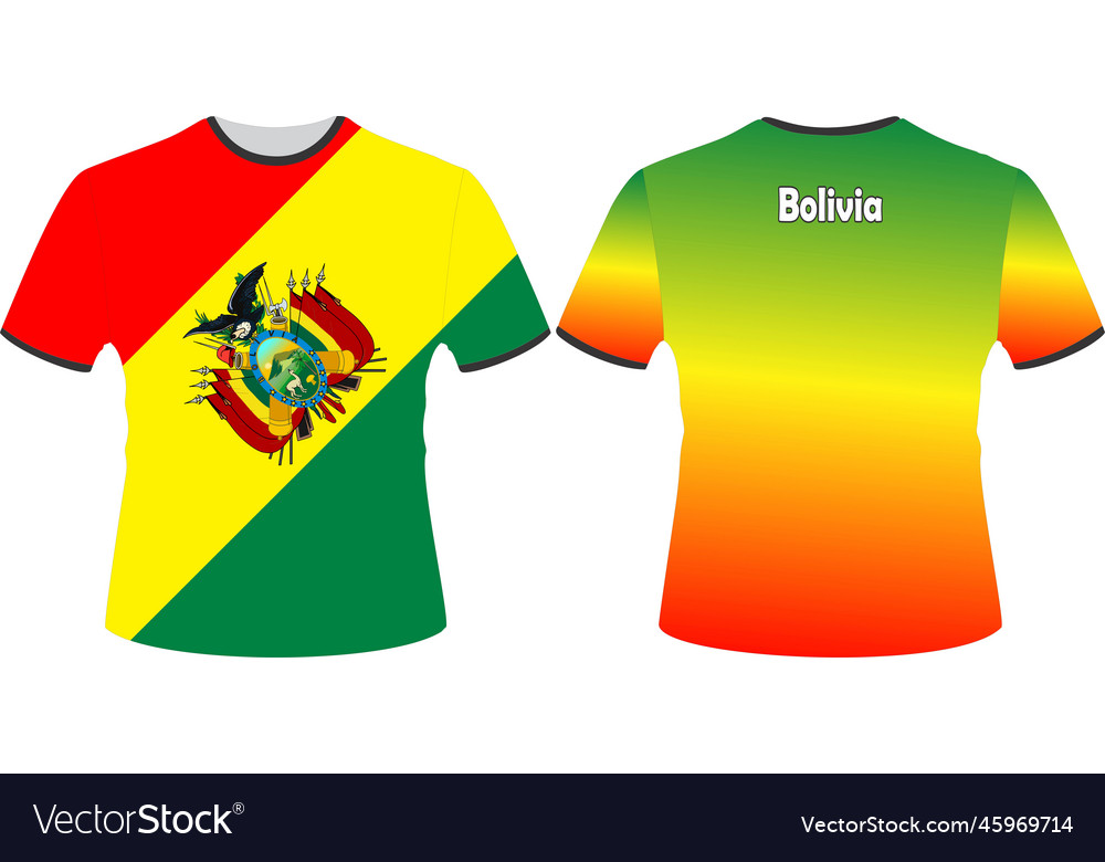 T shirts design with bolivia flag