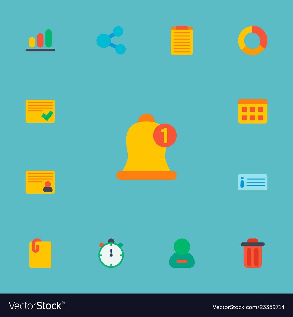 Task Management Icons - Flat Style