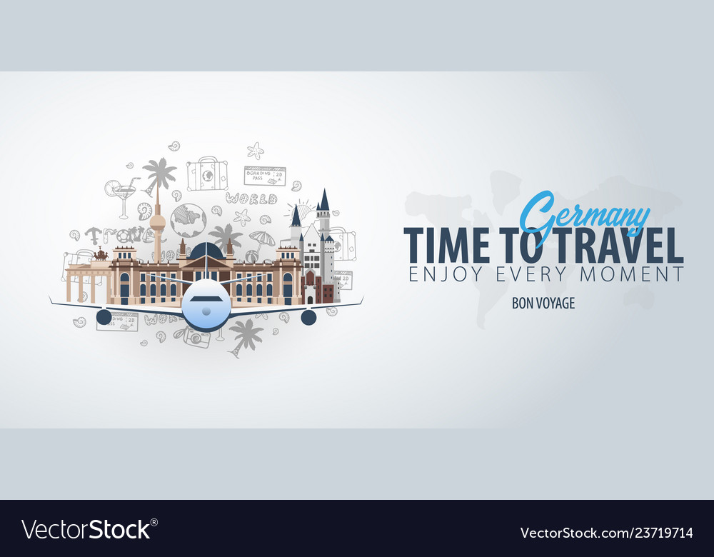 Travel To Germany Time Banner Royalty Free Vector Image travel-to-germany-time-banner-royalty-free-vector-image