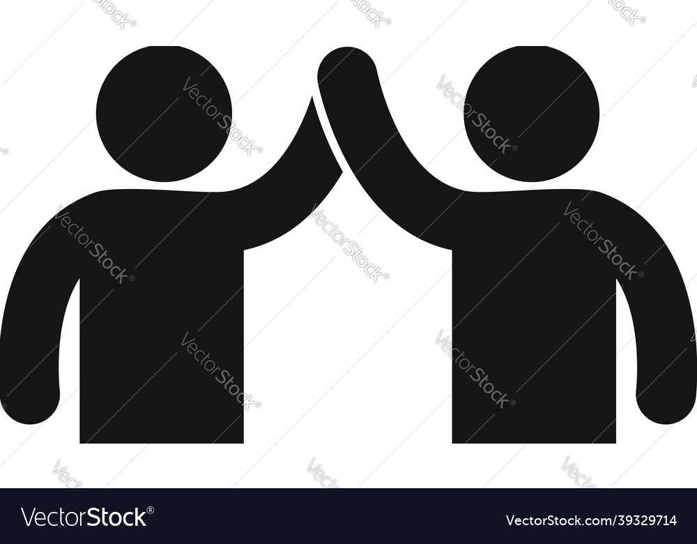 Trust union icon simple friend cooperation Vector Image