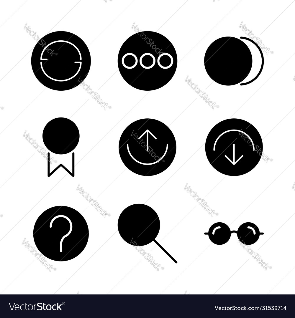 User interface outline icon set include vector image User interface outline icon set include