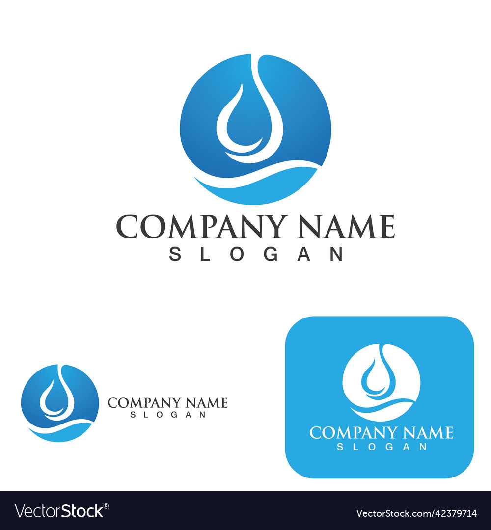 Water drop logo template Royalty Free Vector Image