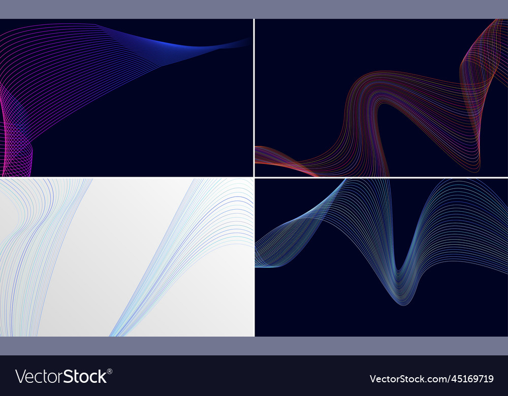 Collection of geometric minimal lines pattern set