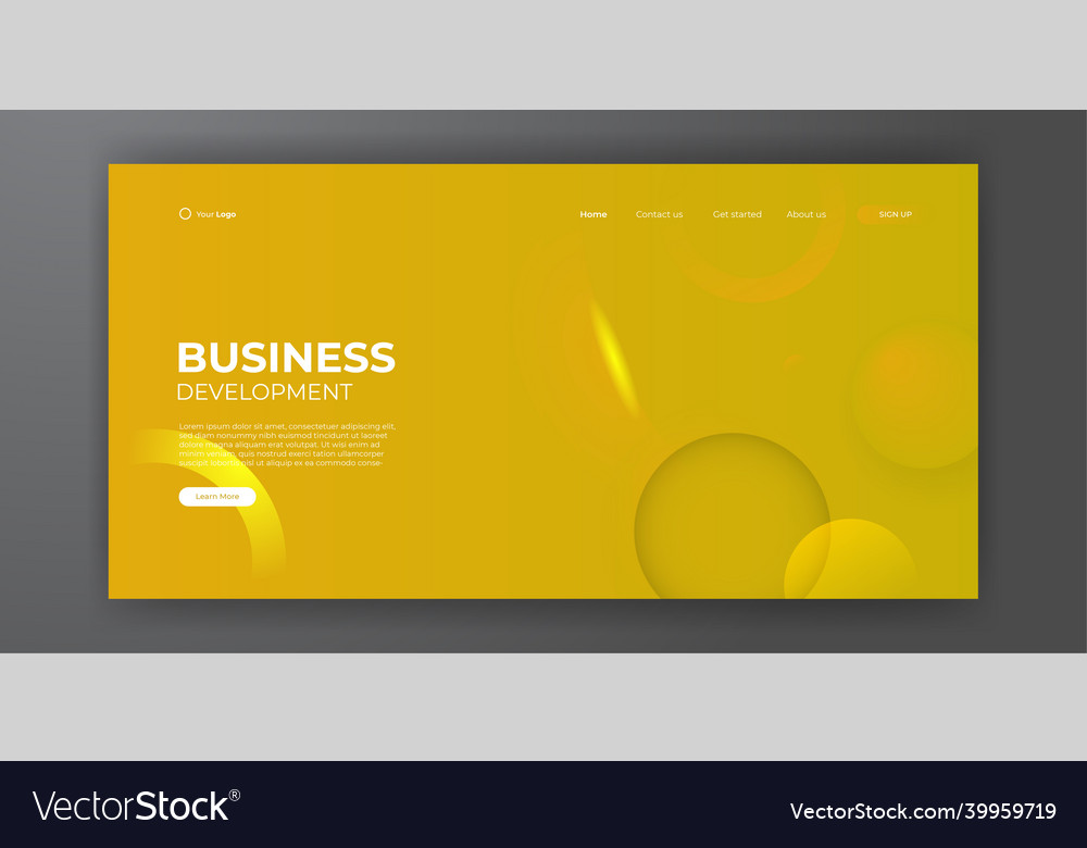 Design for landing page abstract background 3d