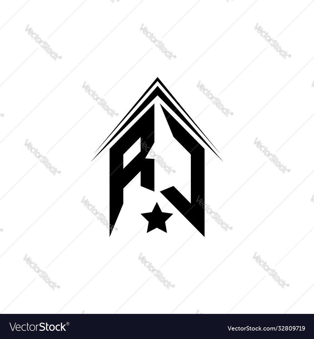 Initial rc logo design with shape style Vector Image Initial rc logo design with shape style