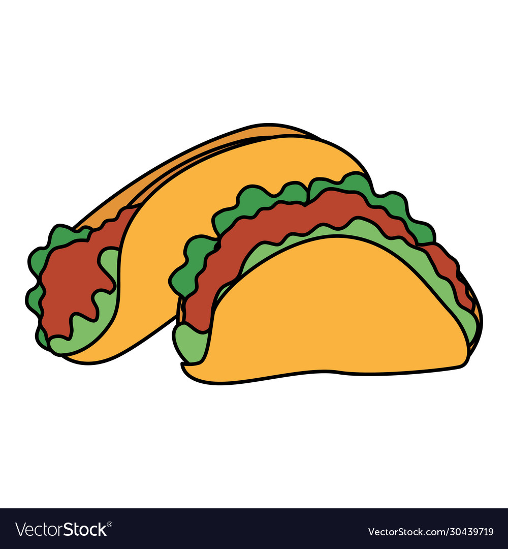 Isolated mexican taco and burrito design