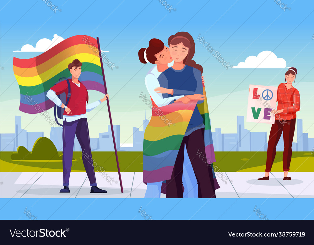 Lgbt Flagge flacher Hintergrund