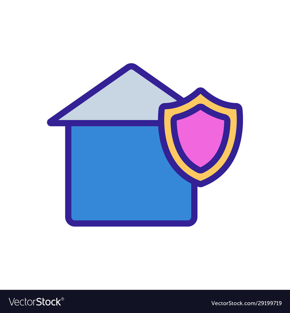 Protect icon system isolated contour vector image Protect icon system isolated contour