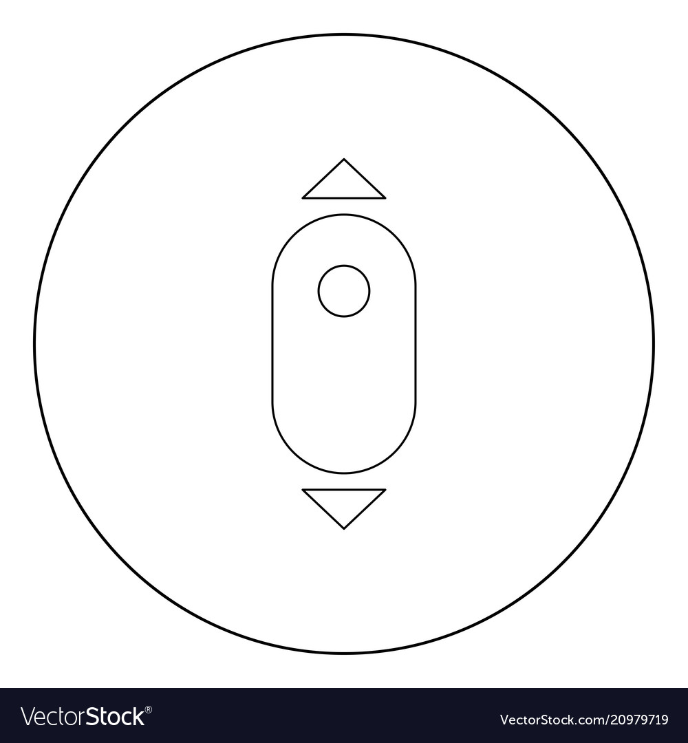 Scroll down computer mouse icon black color