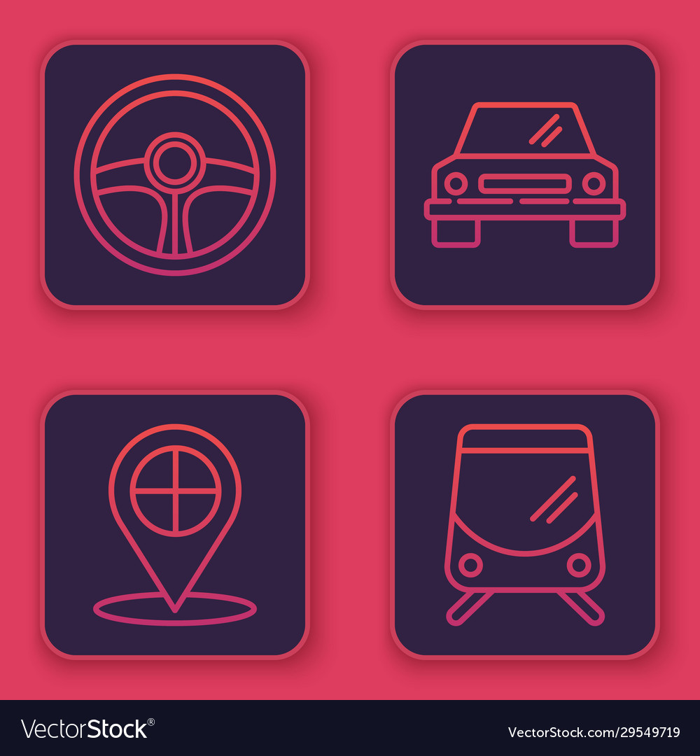 Set line steering wheel map pointer with taxi