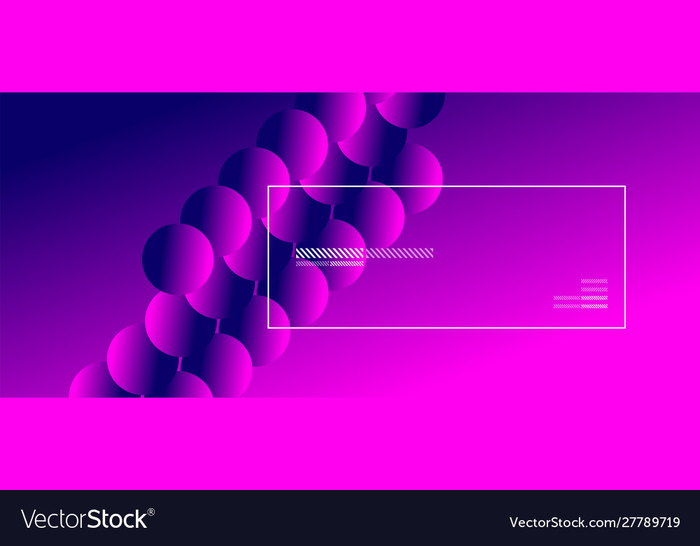 Simple abstract background with neon color circles