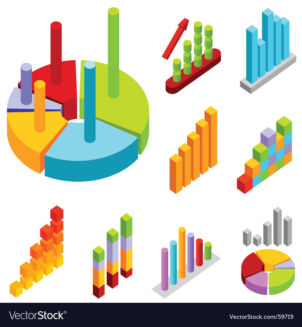 Statistic charts Royalty Free Vector Image - VectorStock