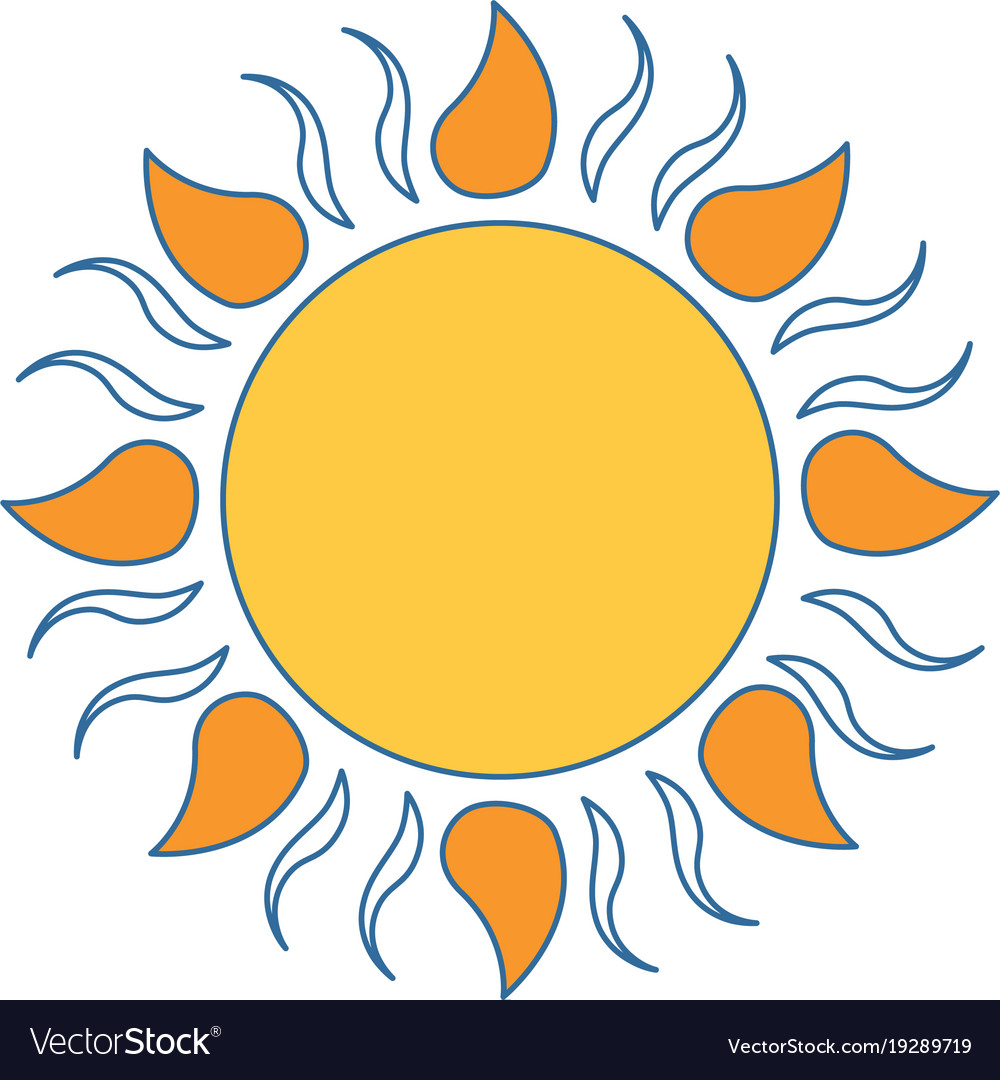 Summer sun isolated icon