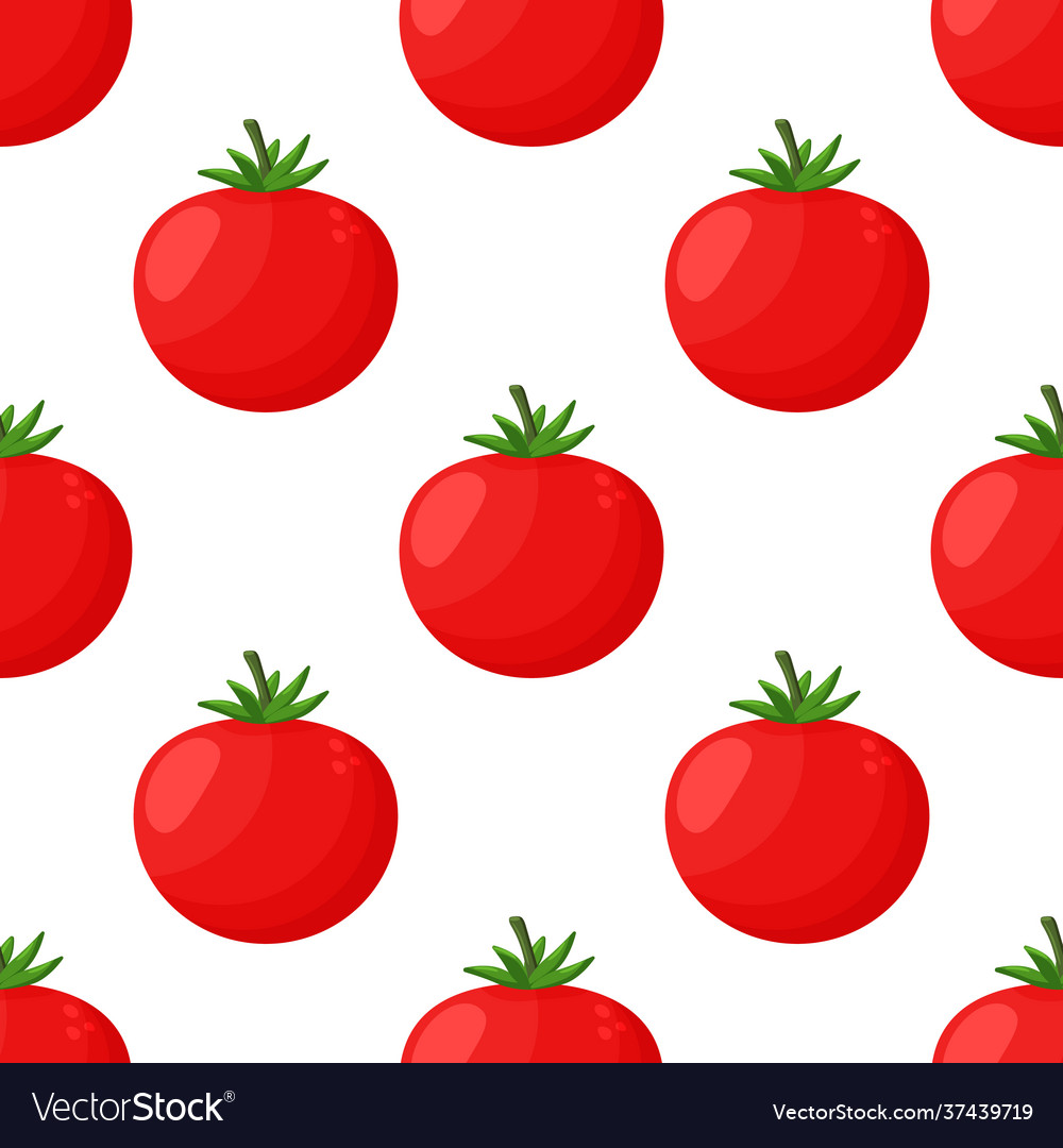 Tomatoes pattern on a background red ripe Vector Image Tomatoes pattern on a background red ripe