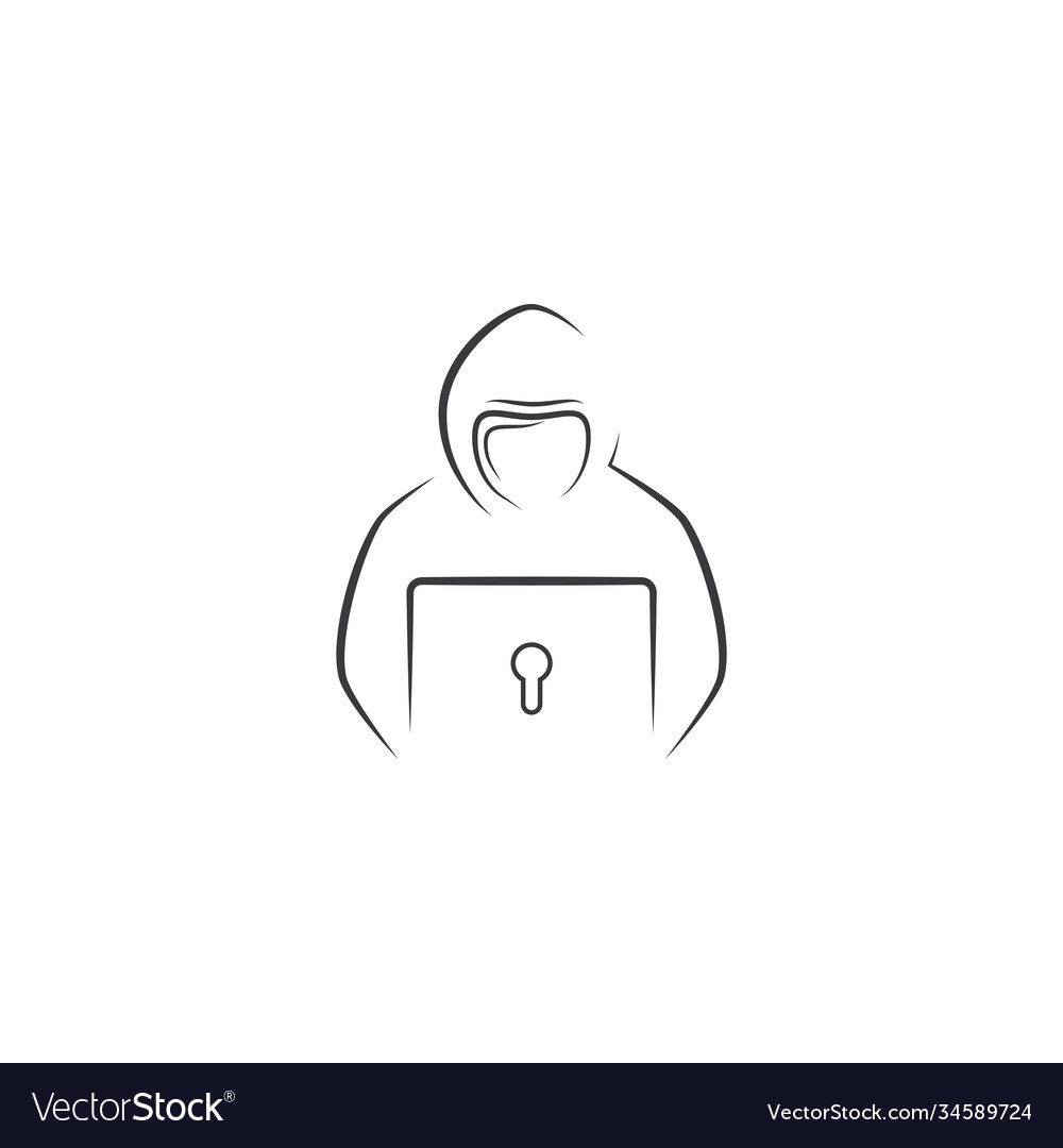 Anonymous hacker character vector image Anonymous hacker character