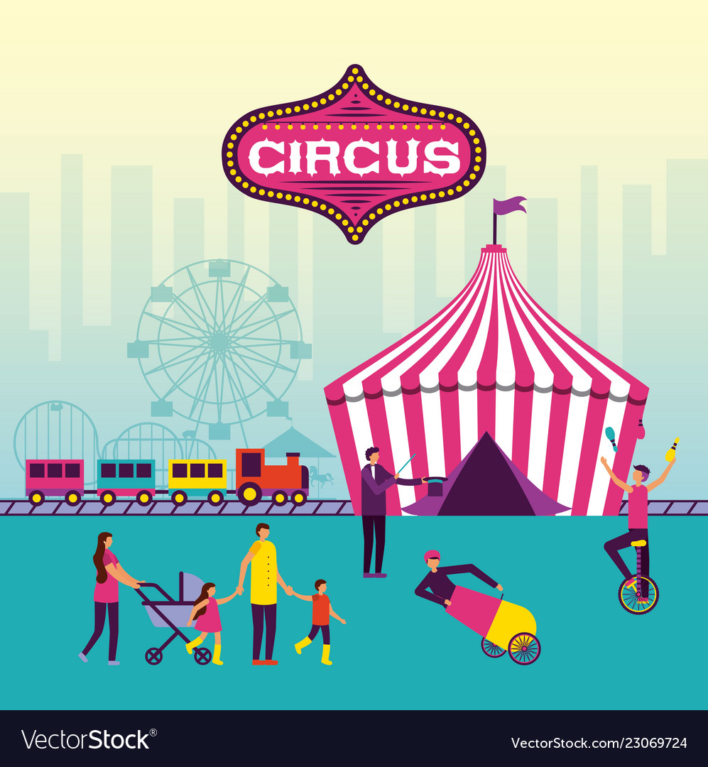 Circus fun fair Royalty Free Vector Image - VectorStock