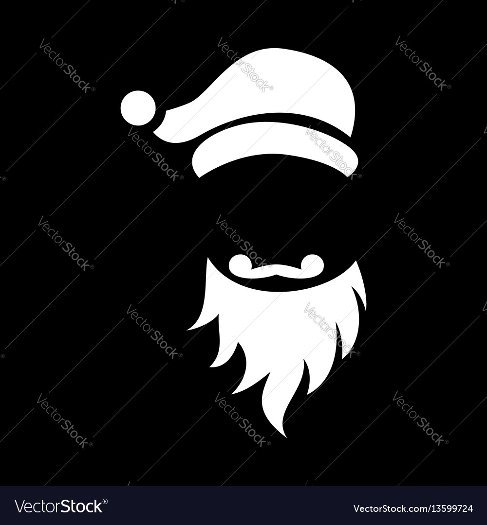 Glad santa icon simple style Royalty Free Vector Image