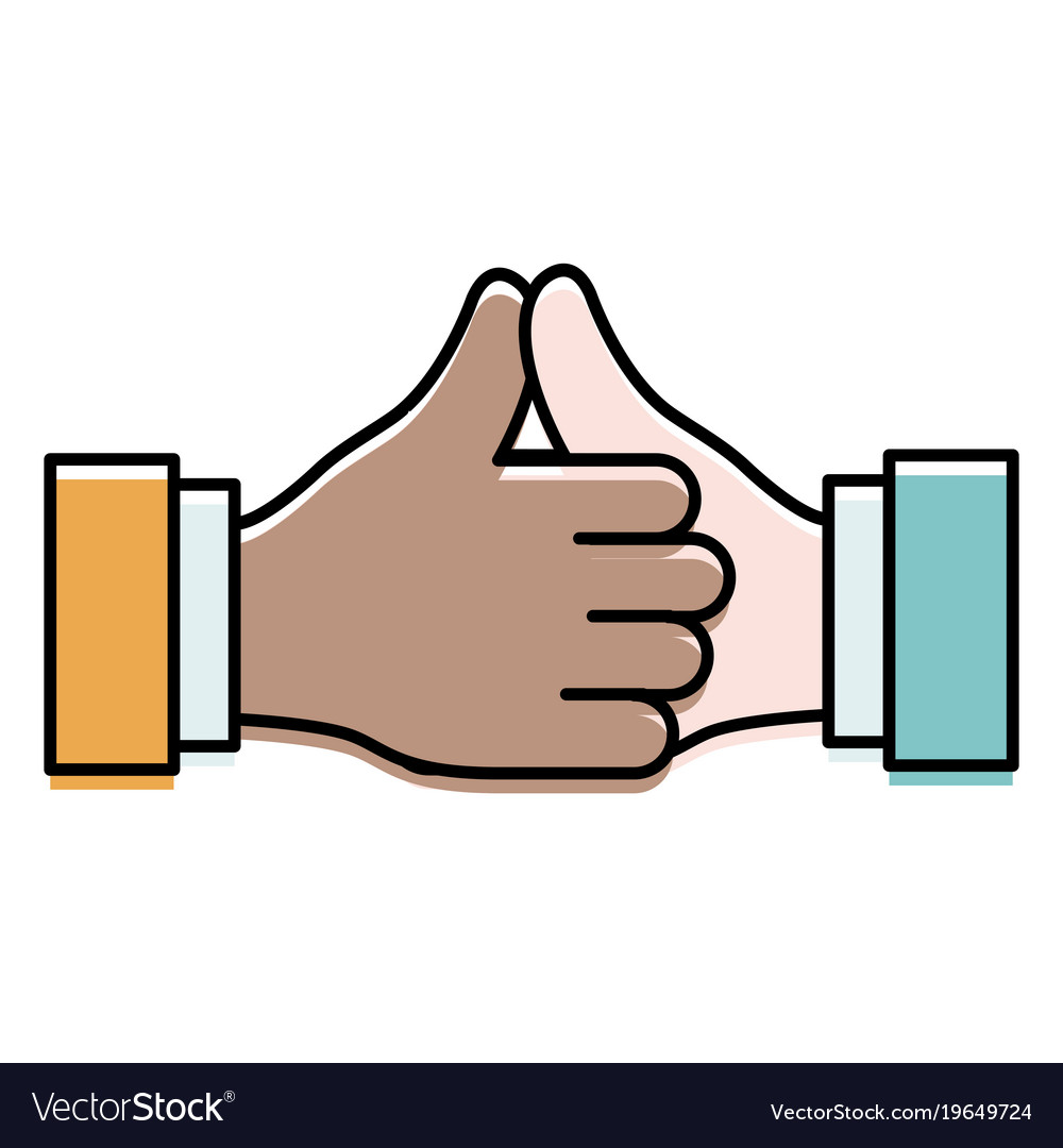 Hands done deal icon Royalty Free Vector Image