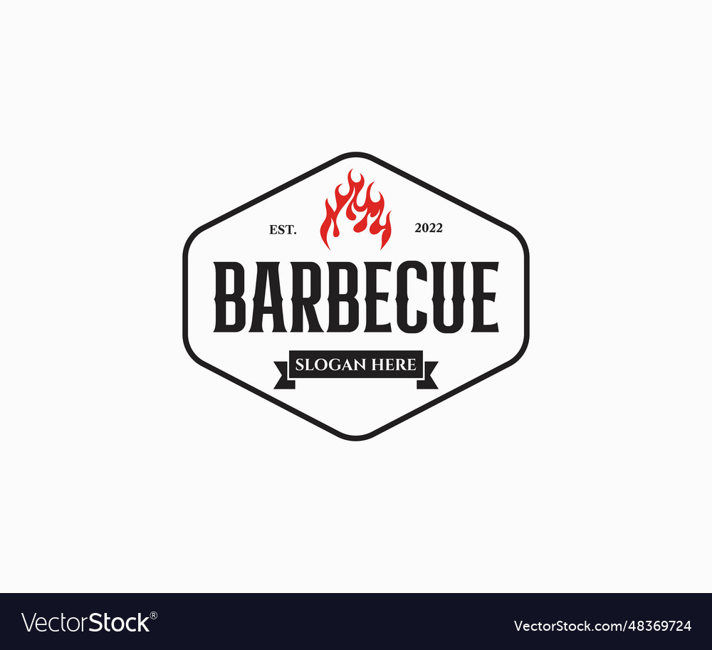 Hot bbq und Grill Logo Design Vorlagen