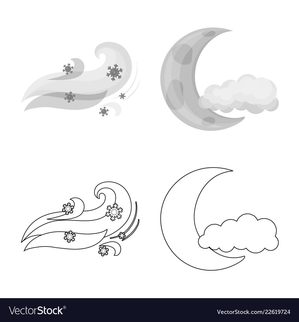 Isolated object of weather and climate logo set