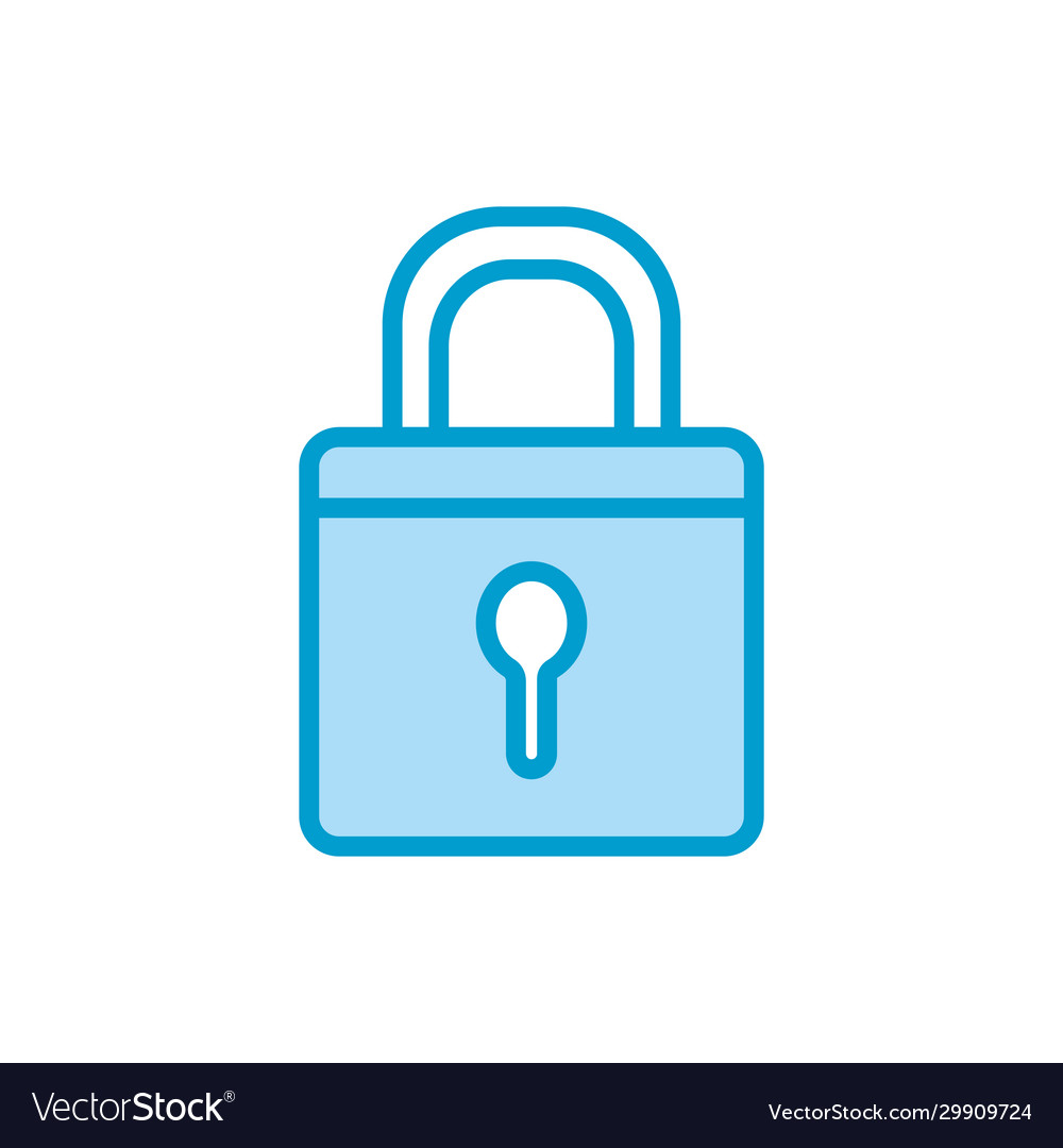Isolated padlock line and fill style icon