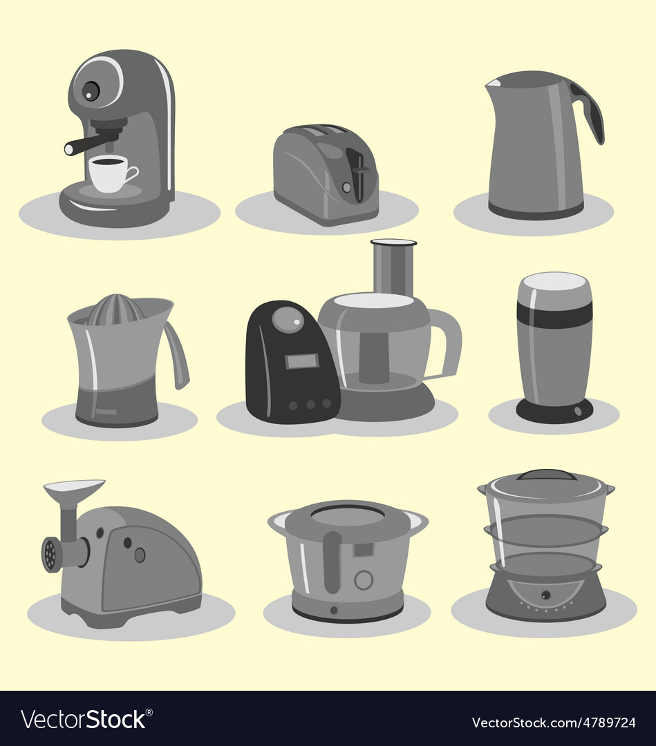 Kitchen equipments Royalty Free Vector Image - VectorStock