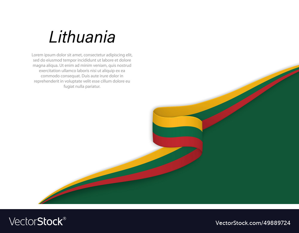 Lithuania Flag with Copy Space