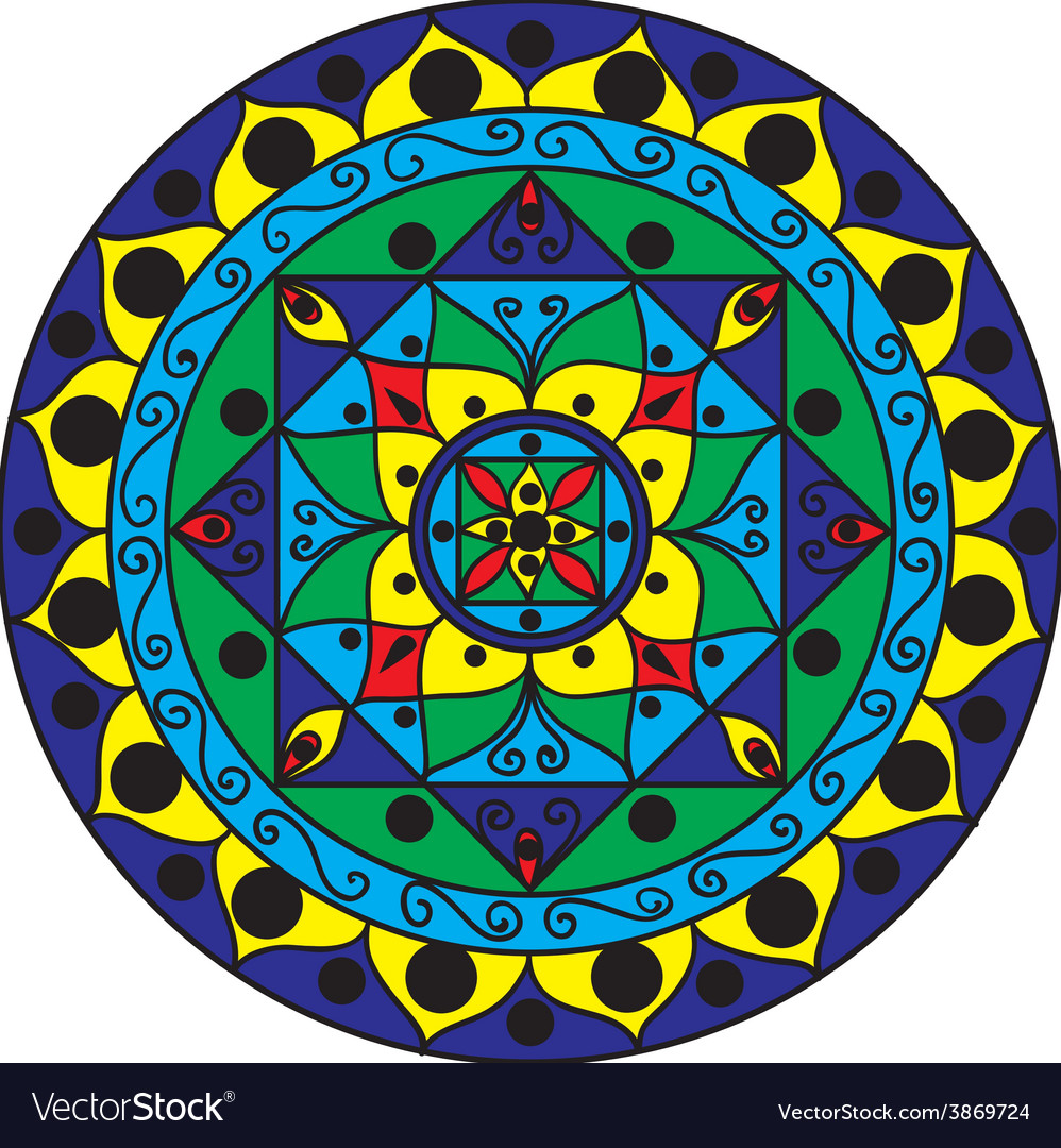 Mandala mehrfarbig