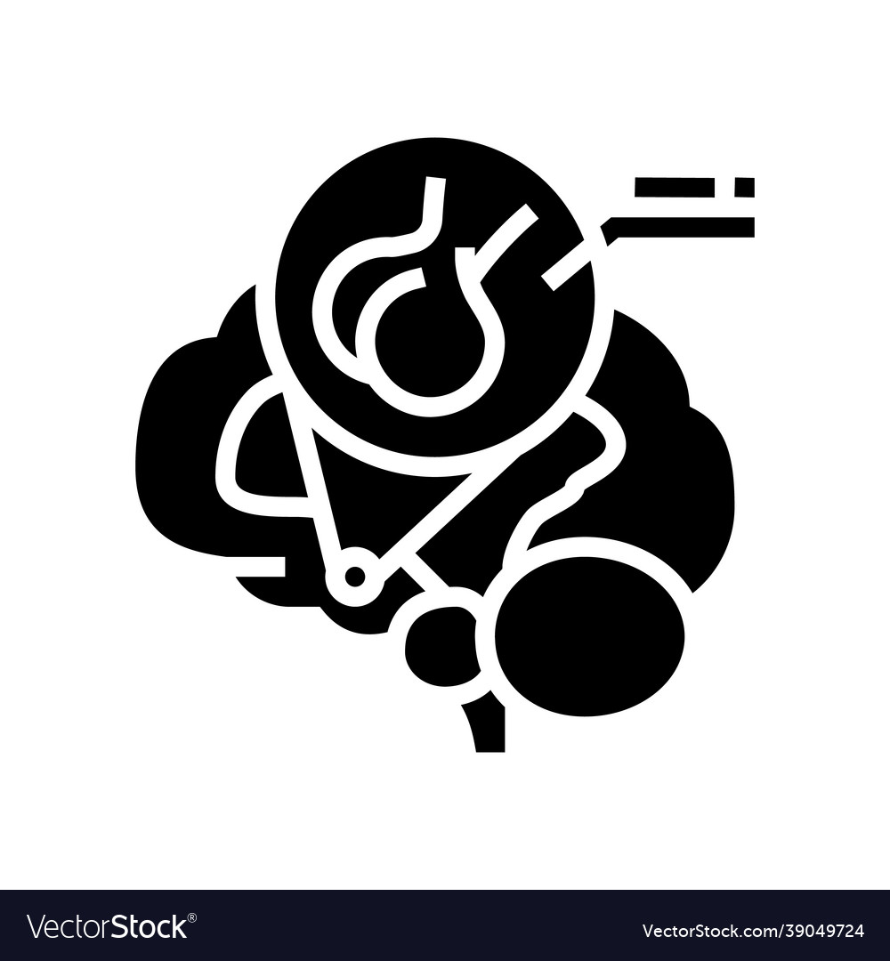 Pituitary gland endocrinology glyph icon