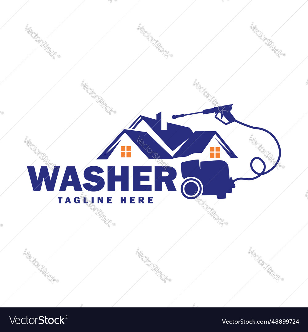 Premium washer logo design template Royalty Free Vector