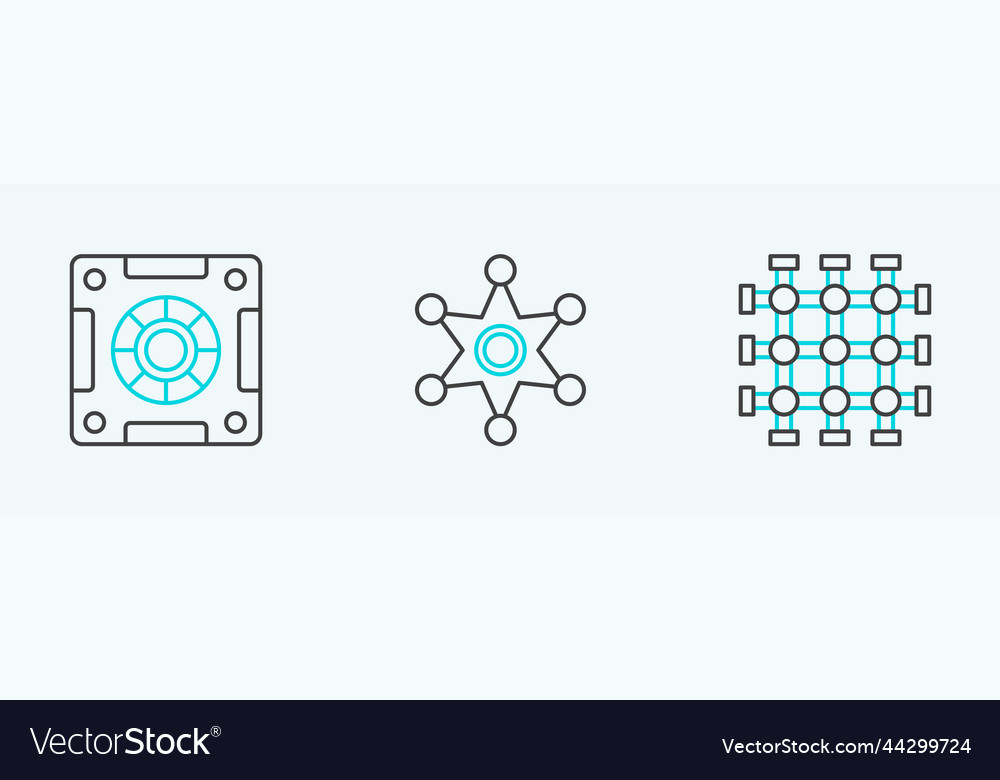 Set line prison window safe and hexagram sheriff vector image Set line prison window safe and hexagram sheriff