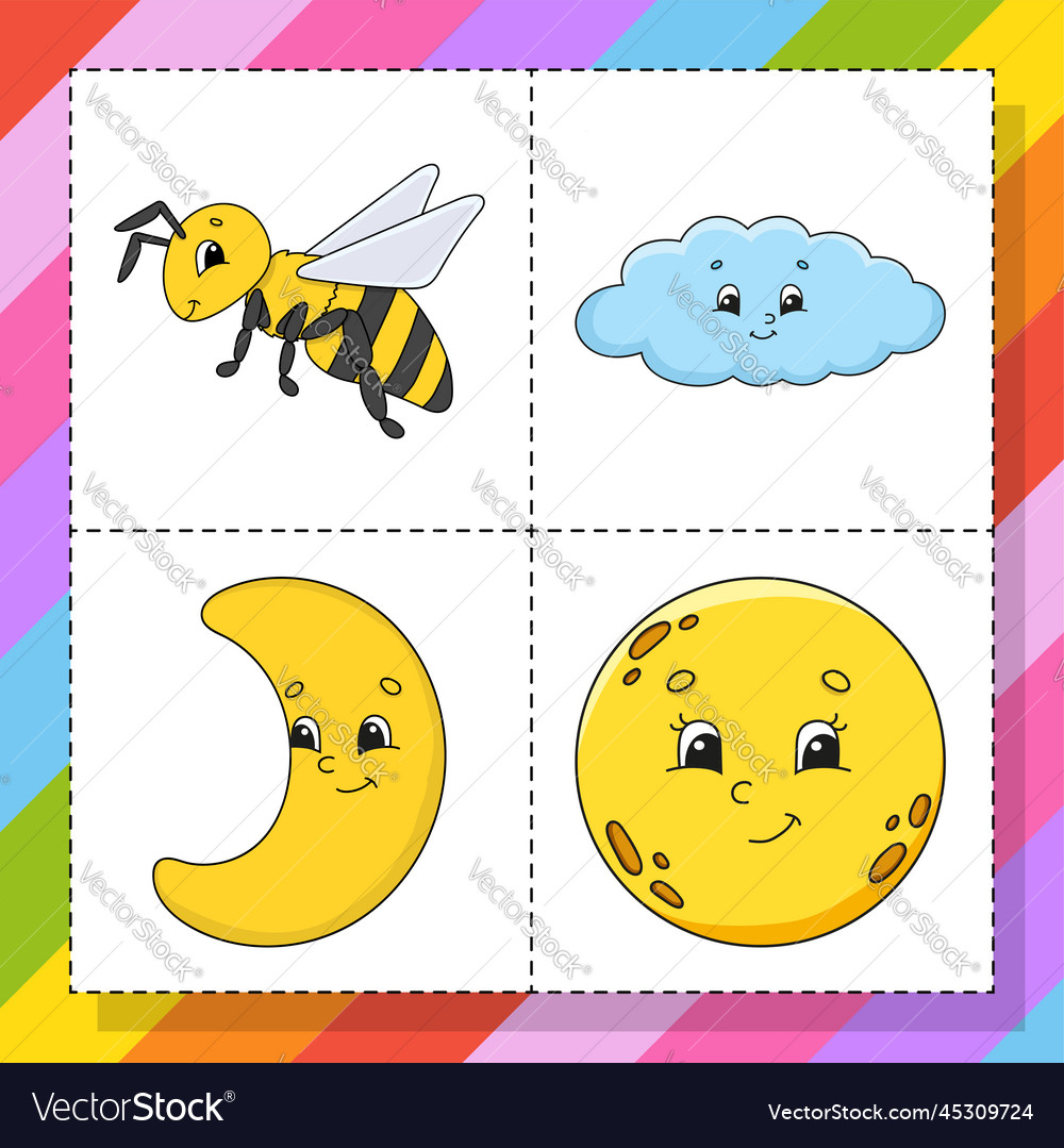 Set of stickers with cute cartoon characters hand