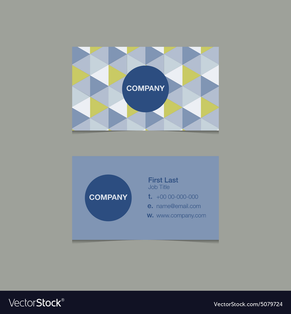 Simple name card template triangle style