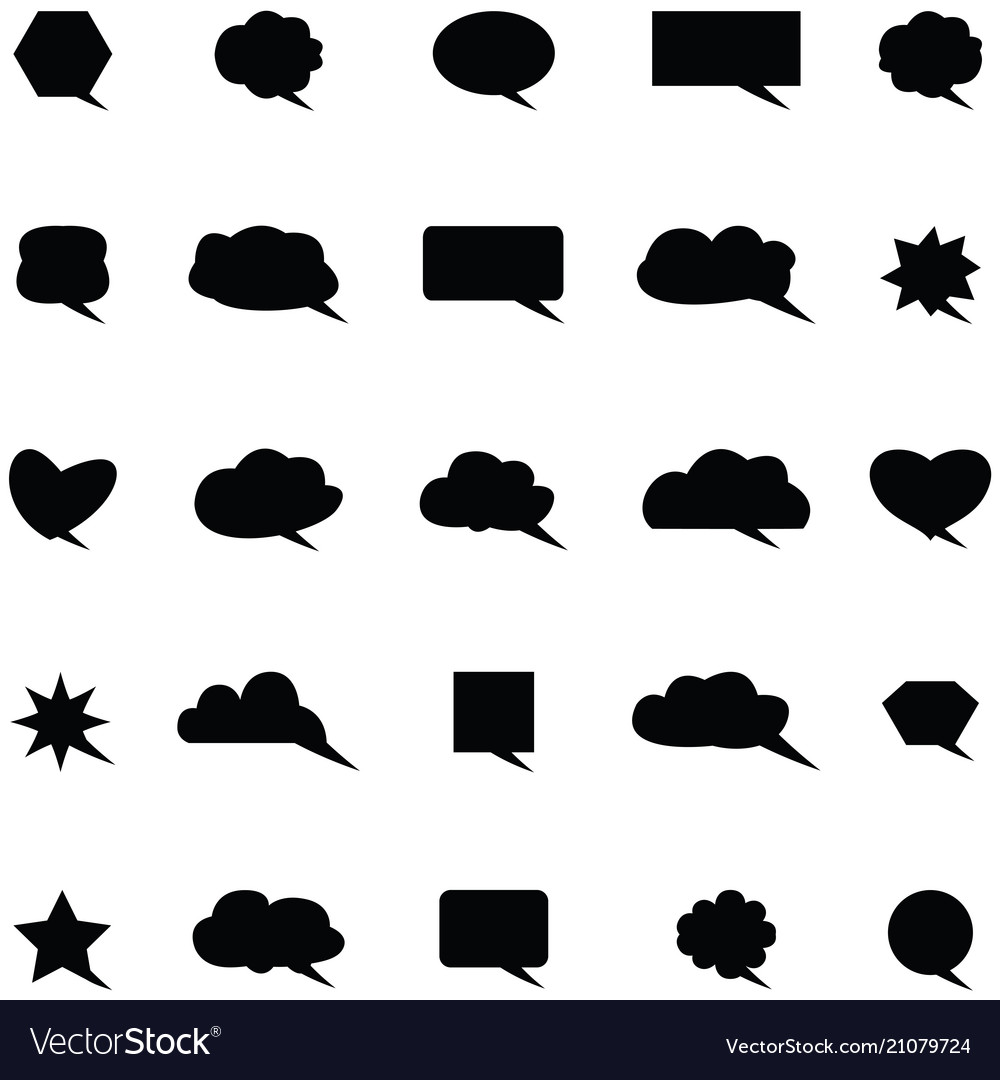 Speech bubble icon set