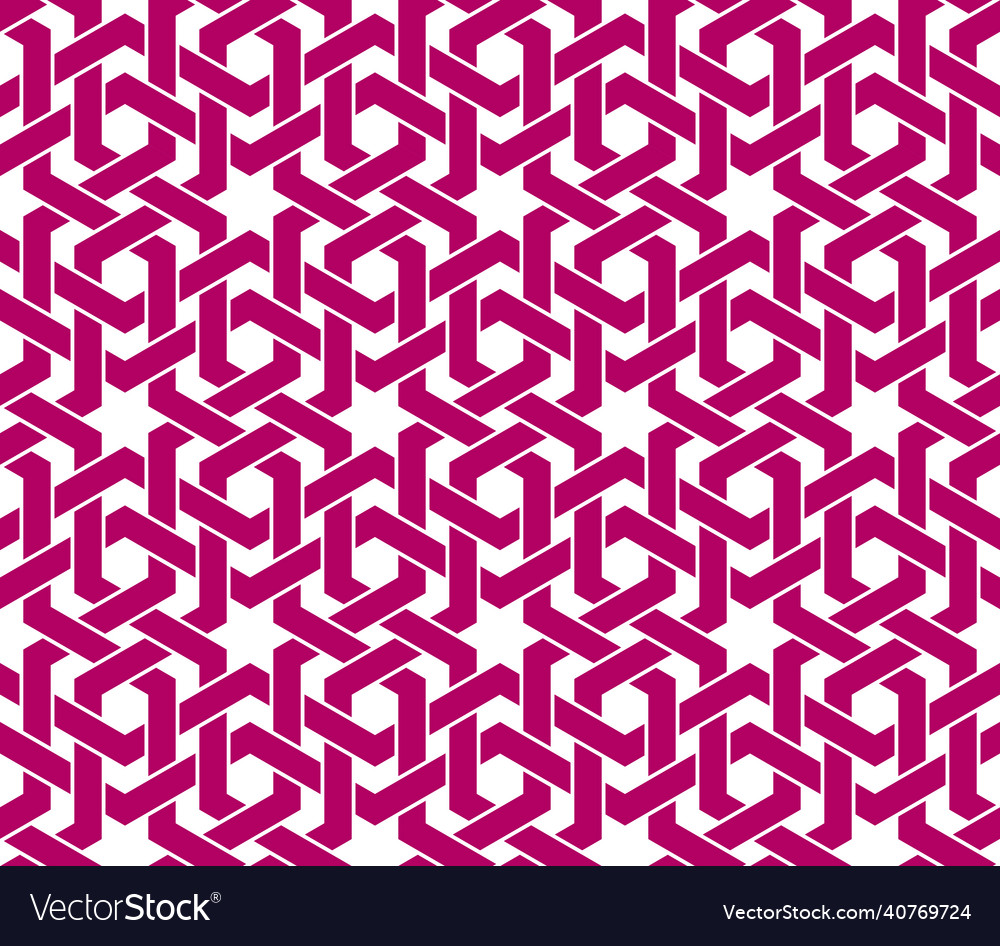Stripy mesh weaving cubes seamless pattern 3d vector image Stripy mesh weaving cubes seamless pattern 3d