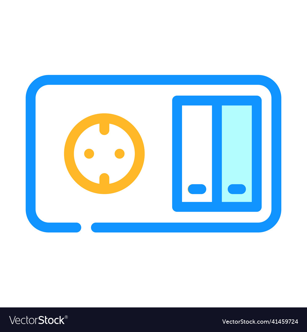Switch socket color icon Vector Image Switch socket color icon