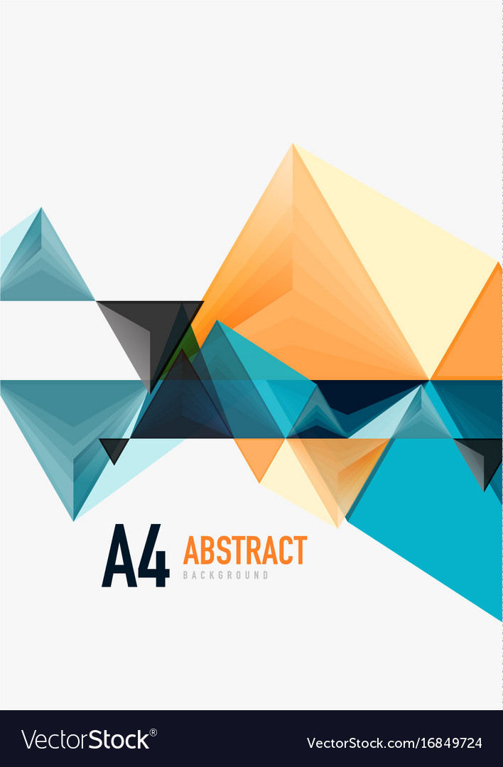 Triangular low poly a4 size geometric