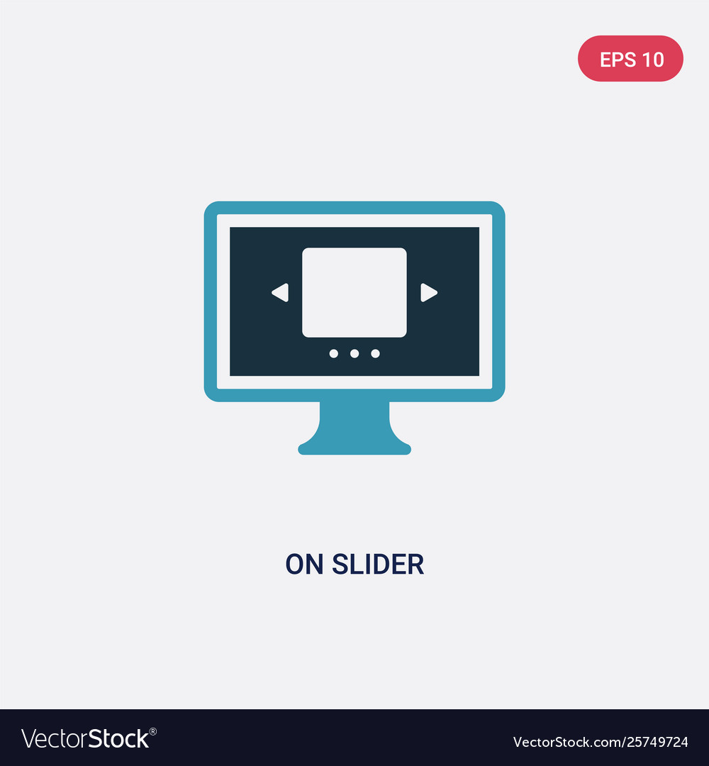 Two color on slider icon from web concept