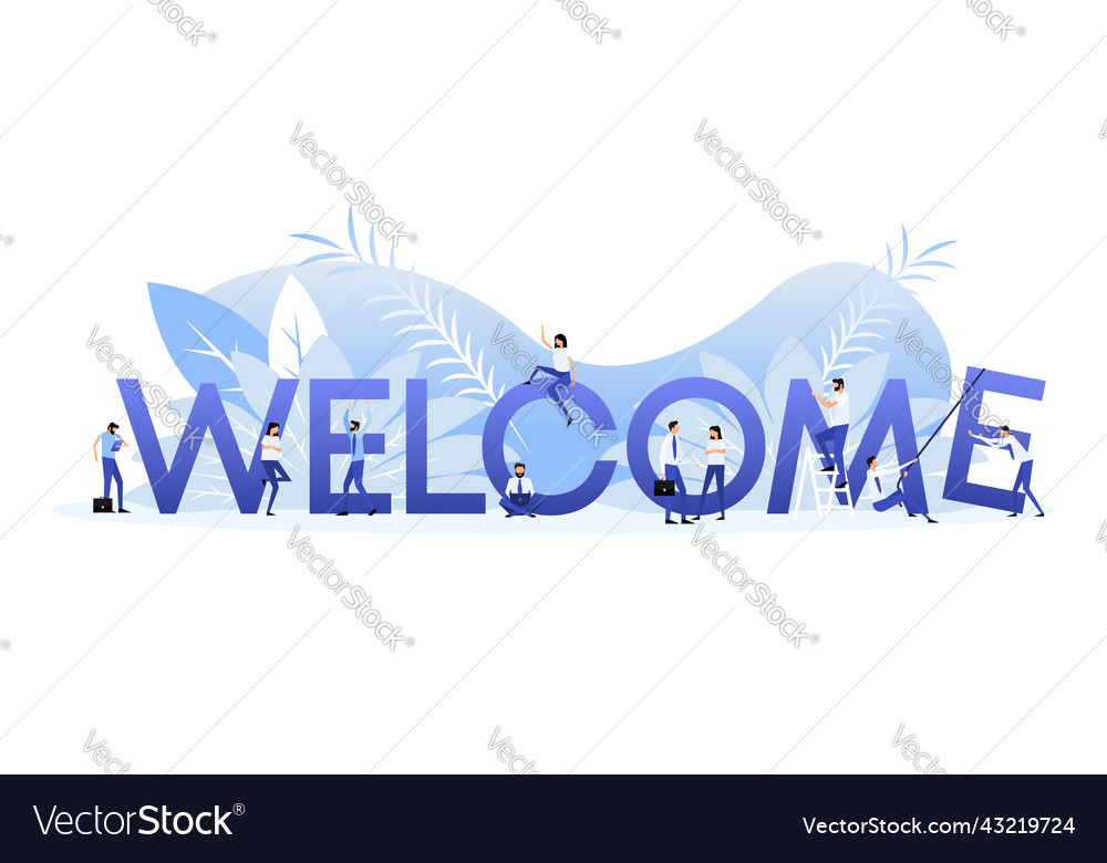 Welcome sign people great design for any purposes vector image Welcome sign people great design for any purposes