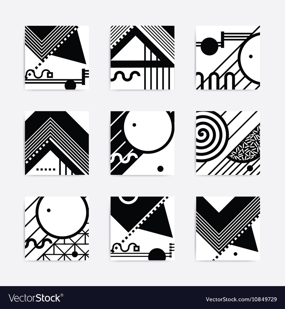 Black and white geometric design Royalty Free Vector Image
