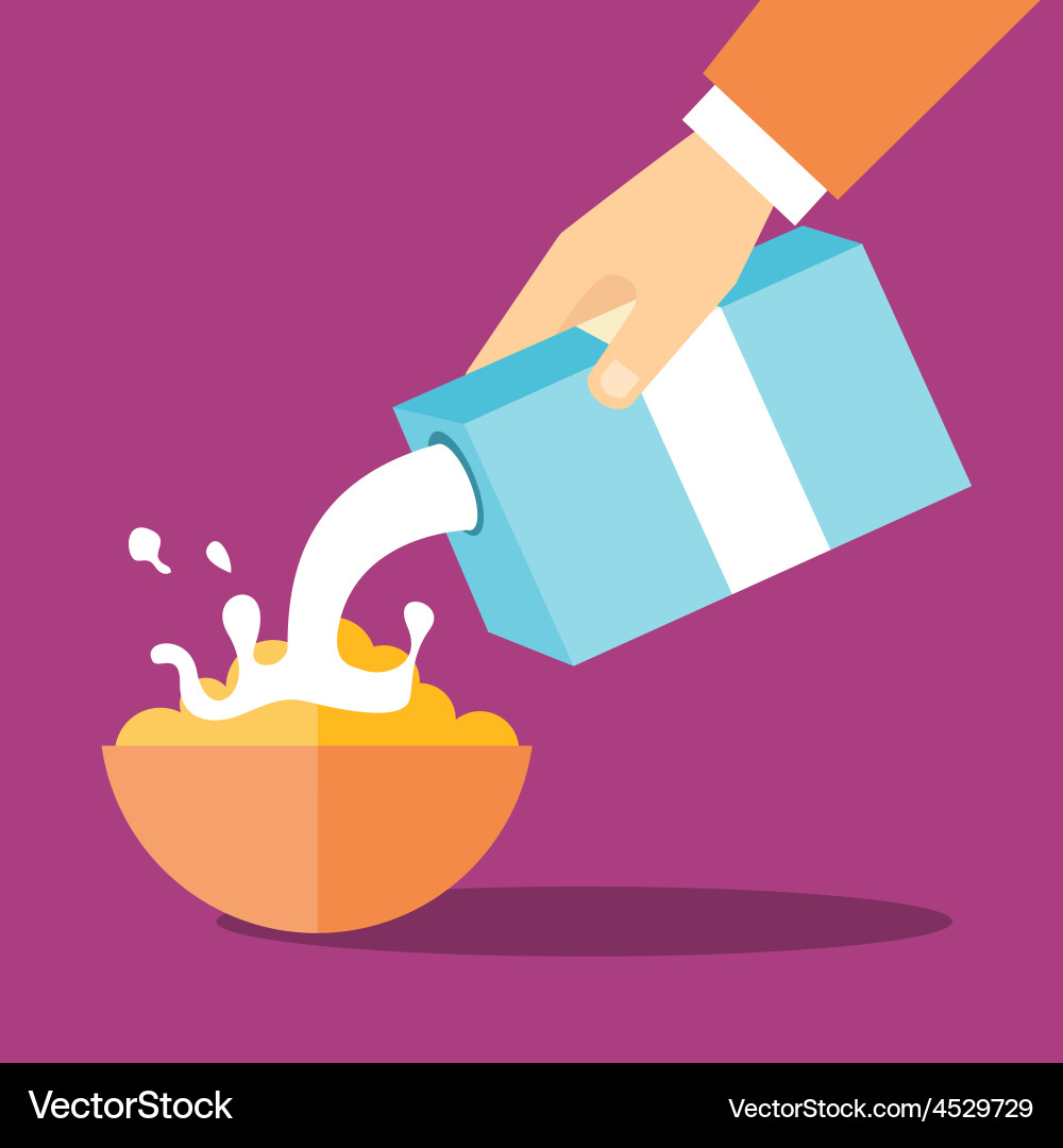 Breakfast flat Royalty Free Vector Image - VectorStock