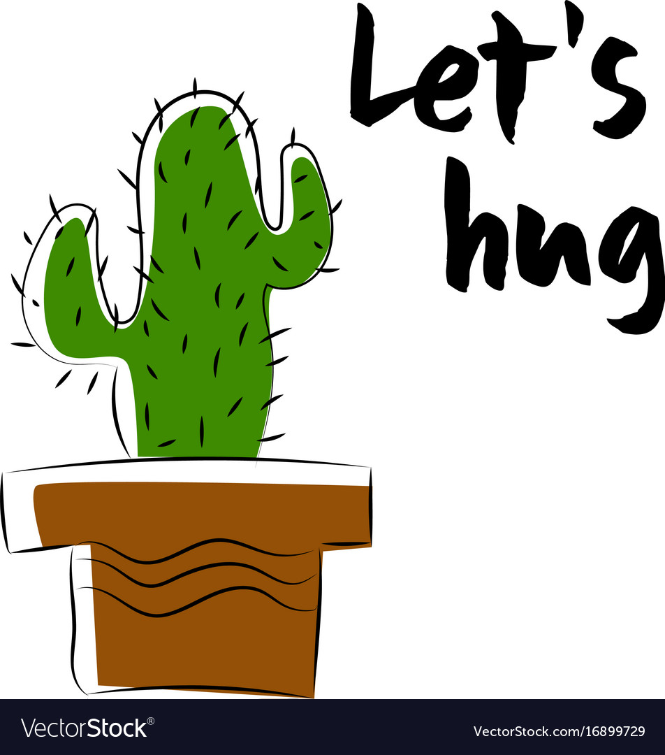 Cactus print with texts