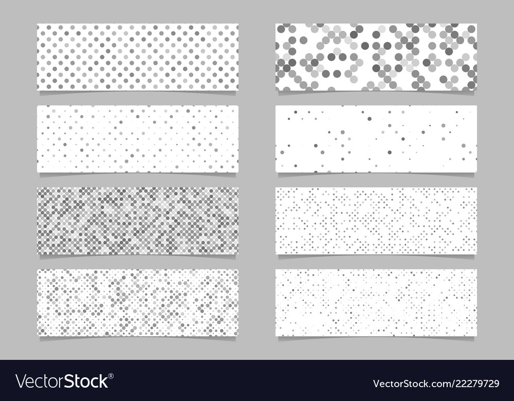 Circle pattern banner background set - modern