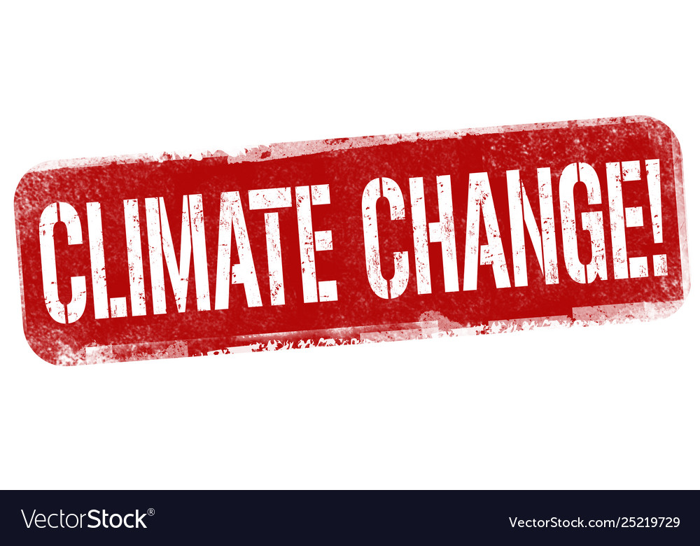 Climate change sign or stamp vector image Climate change sign or stamp