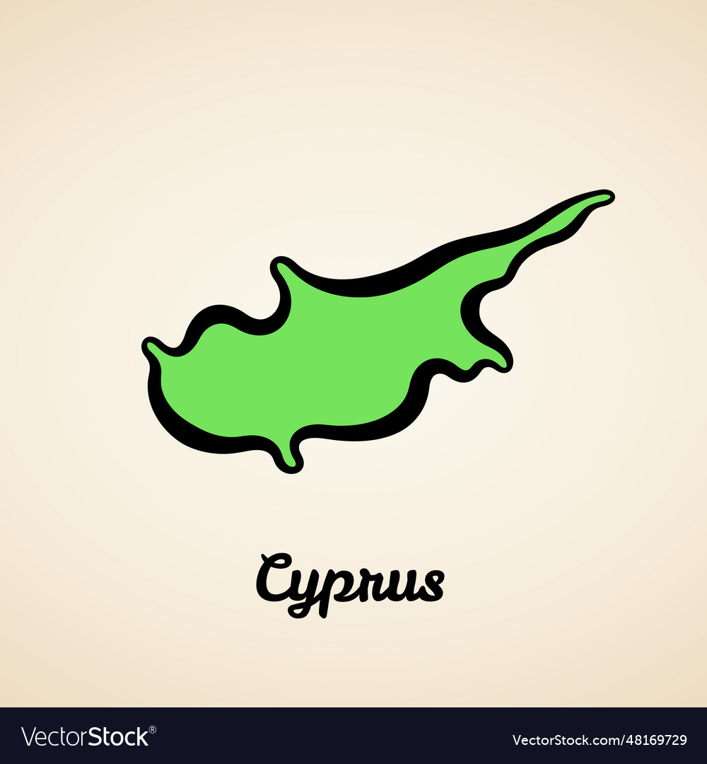 Cyprus Outline Map Royalty Free Vector Image Cyprus Outline Map Royalty Free Vector Image